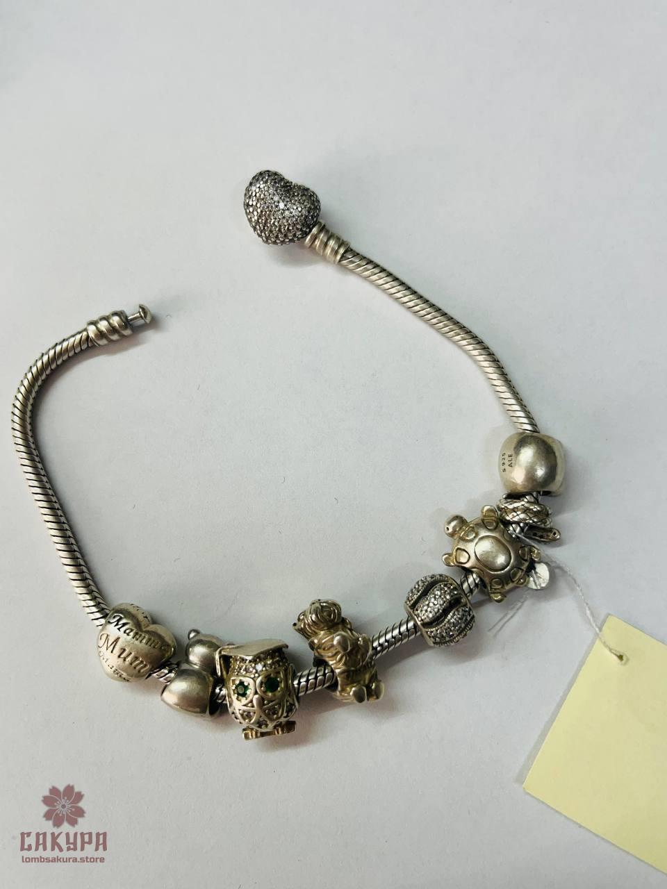 Срібний Браслет зі вставкою цирконій, фото 1