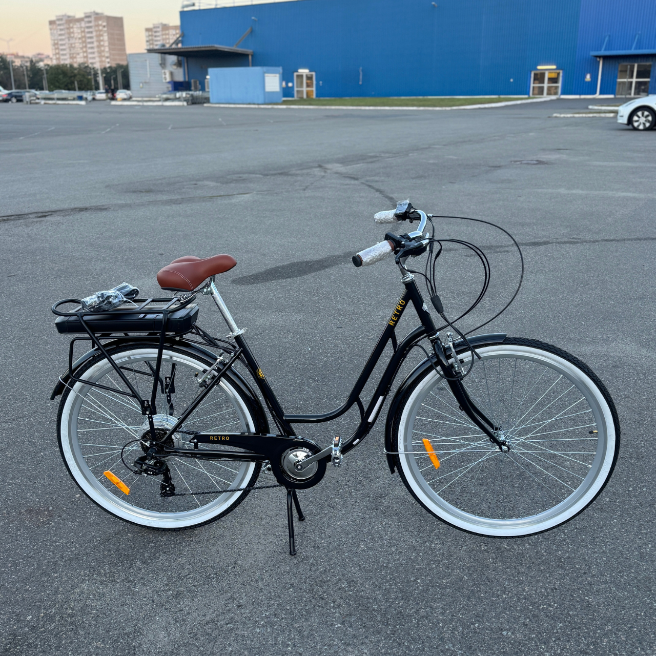 Велосипед з електроприводом 28" ST Dorozhnik eRETRO Vbr FR рама-19" 36B 12.5А*г 500Вт чорний