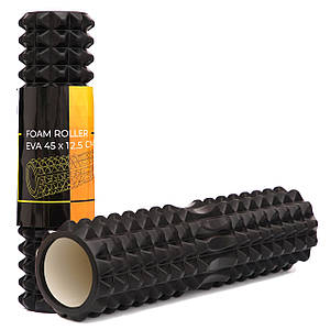 Масажний ролик Cornix EVA 45 x 12.5 см (валик, ролер) XR-0334 Black