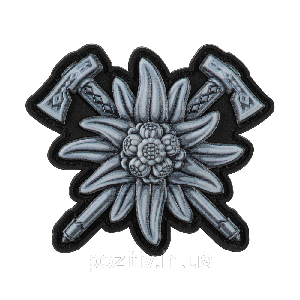 Шеврон гірської піхоти Едельвейс на липучці 3D пвх, фото 1