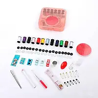 Швейный набор 85 шт SEWING KIT XL-695 Розовый, портативный набор для шитья, набор для рукоделия в футляре cde