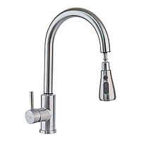 Смеситель для кухни сенсорный с выдвижной лейкой Mixxus LUX-014 Sensor (нерж. сталь) (MI6230) Rivato