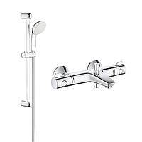 Смеситель для ванны Grohe Grohtherm 800 34567000 с душевым гарнитуром 27948001 (34567001) Rivato