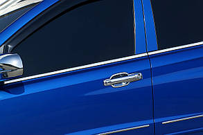 Молдинги на бічні вікна (4 шт, нерж) для SsangYong Action 2005-2018 рр