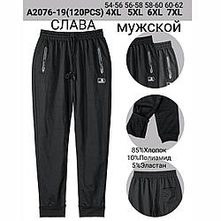 Великі чоловічі спортивні штани на манжеті "Фабричний Китай" (2 Кольори в Упаковці) Розміри: 54,56,58,60 (28289)