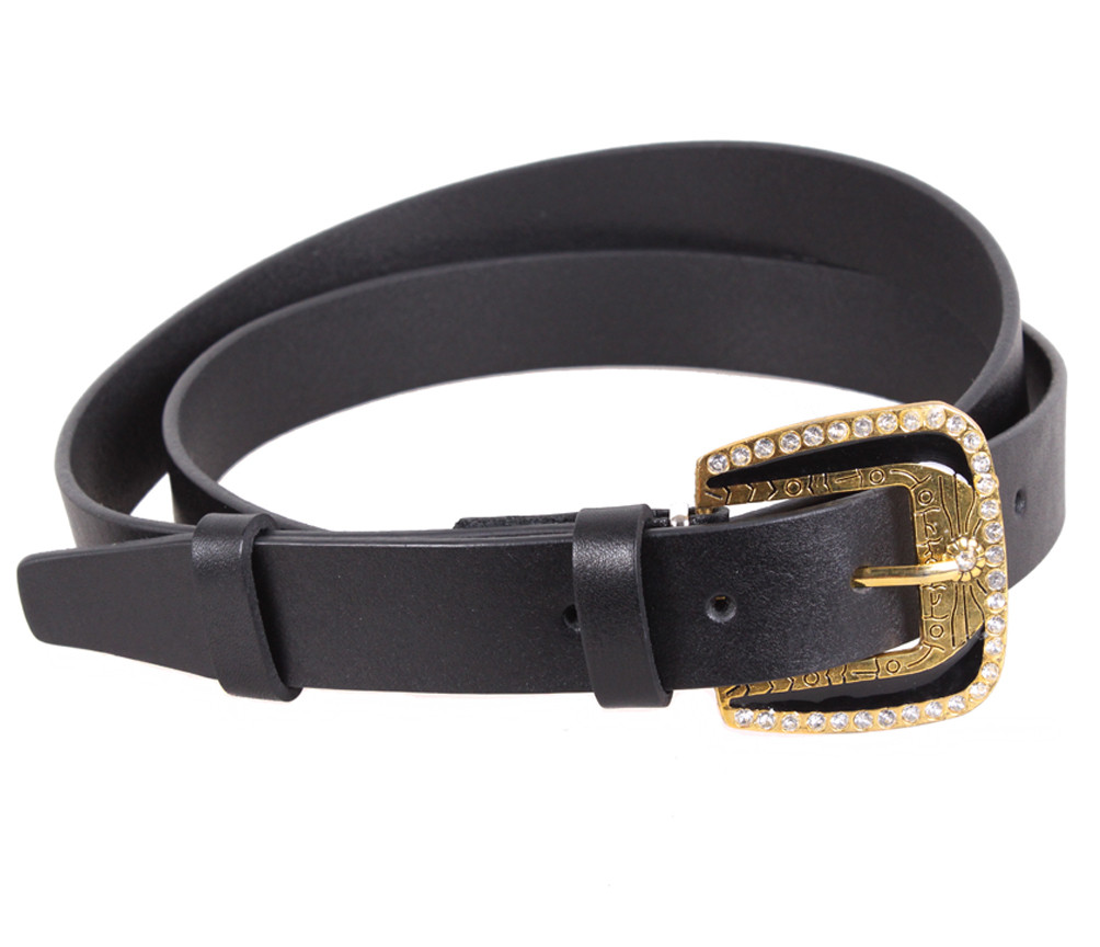 Жіночий ремінь з натуральної шкіри PRP2201-18 чорний, фото 1