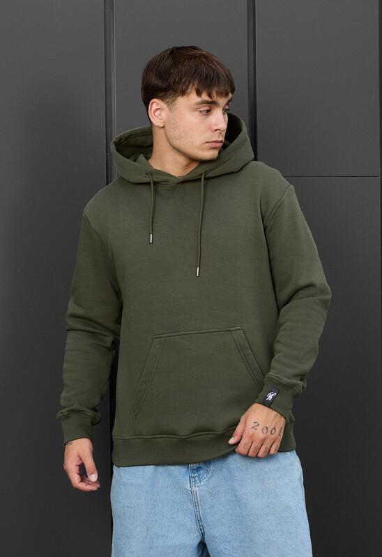 Універсальне худі на флісі Staff khaki basic fleece, фото 1