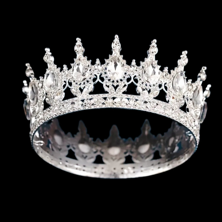 Декор для торта Корона D12 срібло, фото 1