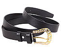 Жіночий ремінь з натуральної шкіри PRP2201-21 чорний, фото 2