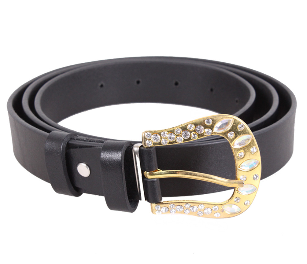 Жіночий ремінь з натуральної шкіри PRP2201-21 чорний, фото 1