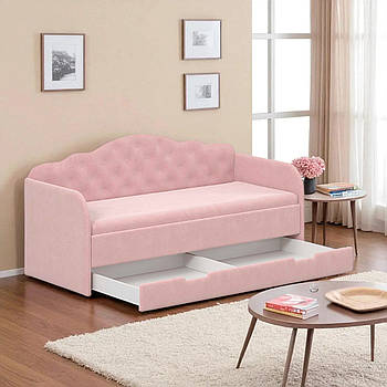 Ліжко Меліса, односпальне ліжко диван Melisa з шухлядою, комплект з матрацом