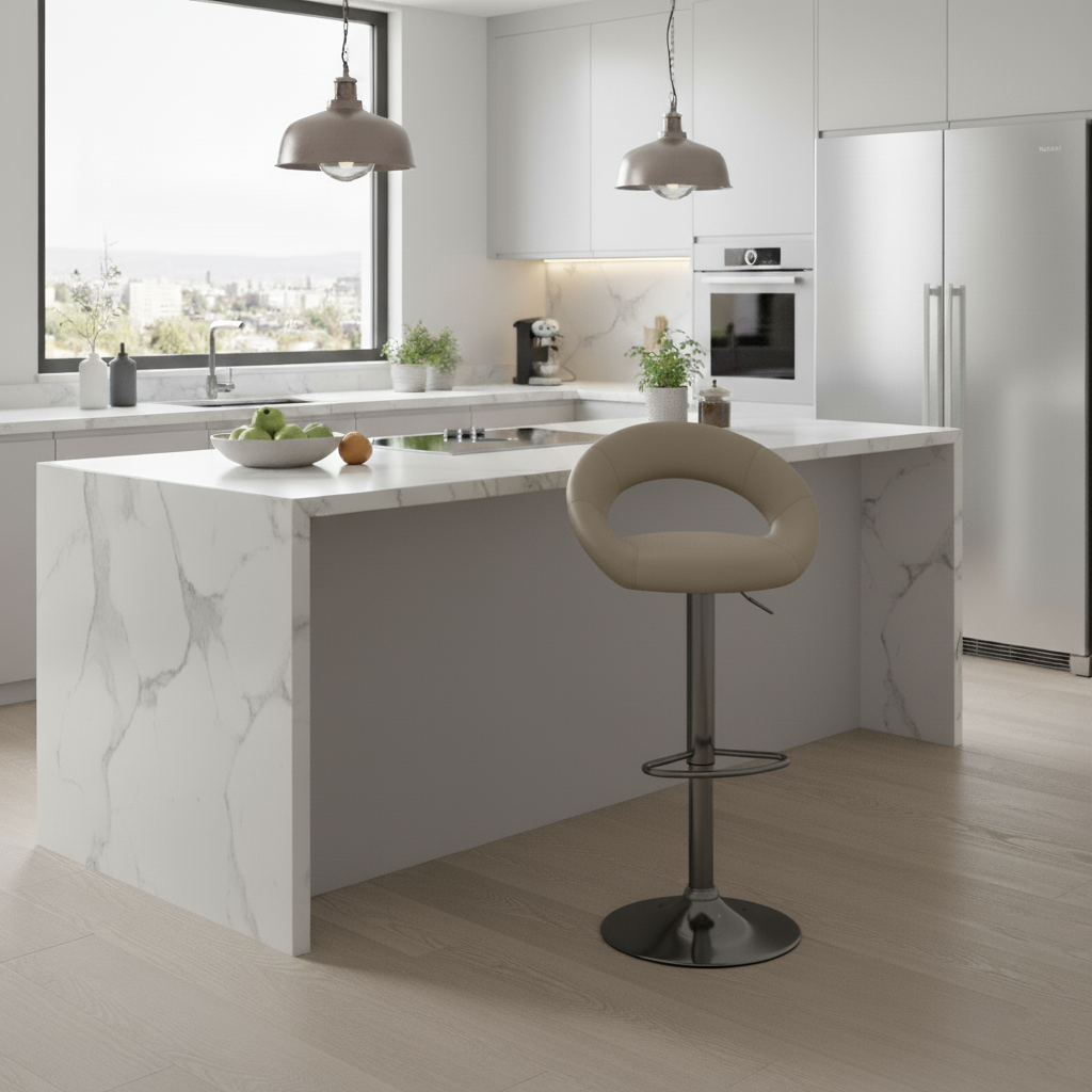 Барний стілець Hoker бежевий, фото 1