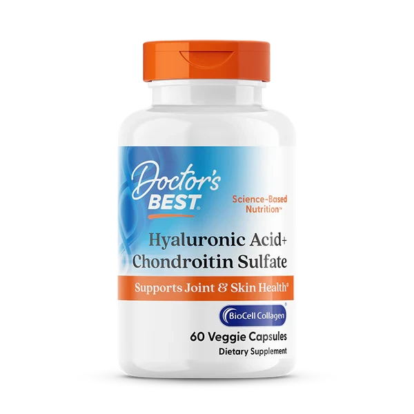 Гіалуронова кислота з колагеном Doctor's Best, BioCell Collagen, 60 рослинних капсул, фото 1