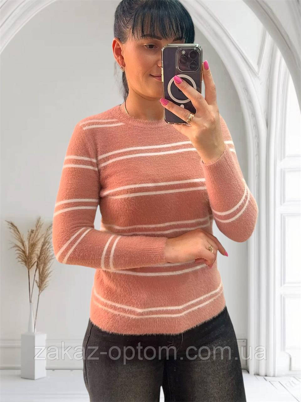 Светр жіночий оптом (44-48) Китай 24022/1-140389