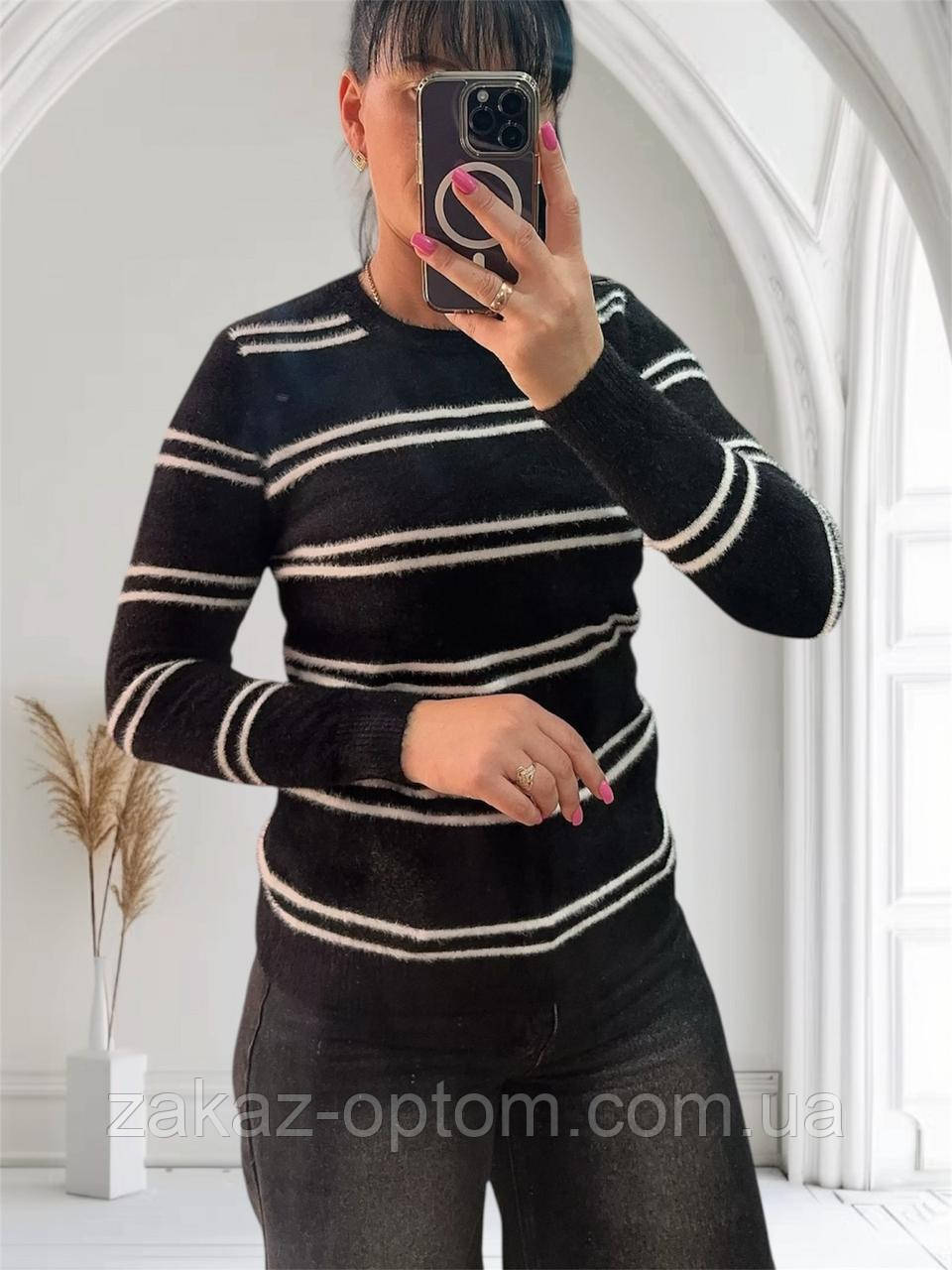 Светр жіночий оптом (44-48) Китай 24022/1-140390