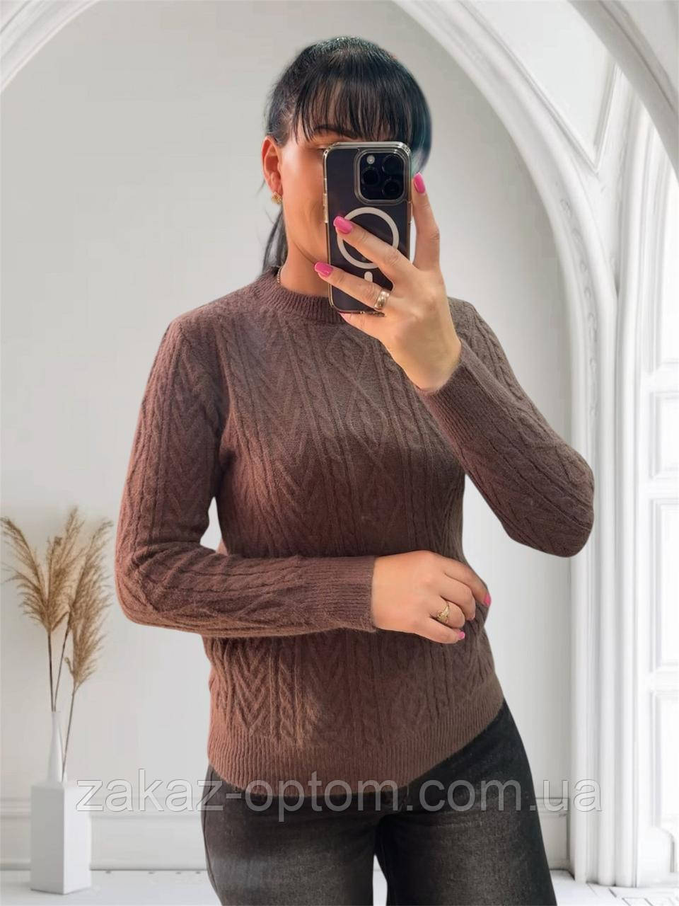 Светр жіночий оптом (46-50) Китай 24056-140392