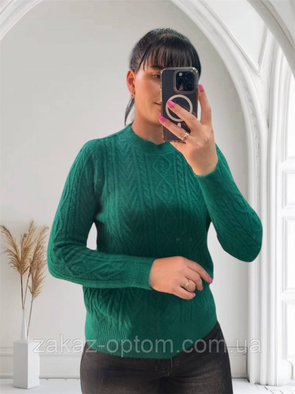 Светр жіночий оптом (46-50) Китай 24056-140393