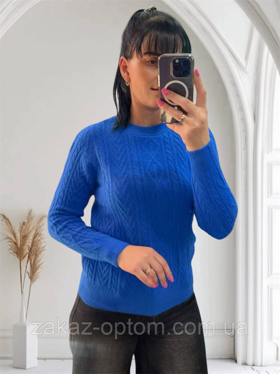 Светр жіночий оптом (46-50) Китай 24056-140397