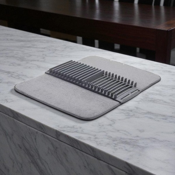 Килимок для сушки посуду зі складними підставками Сірий, фото 1