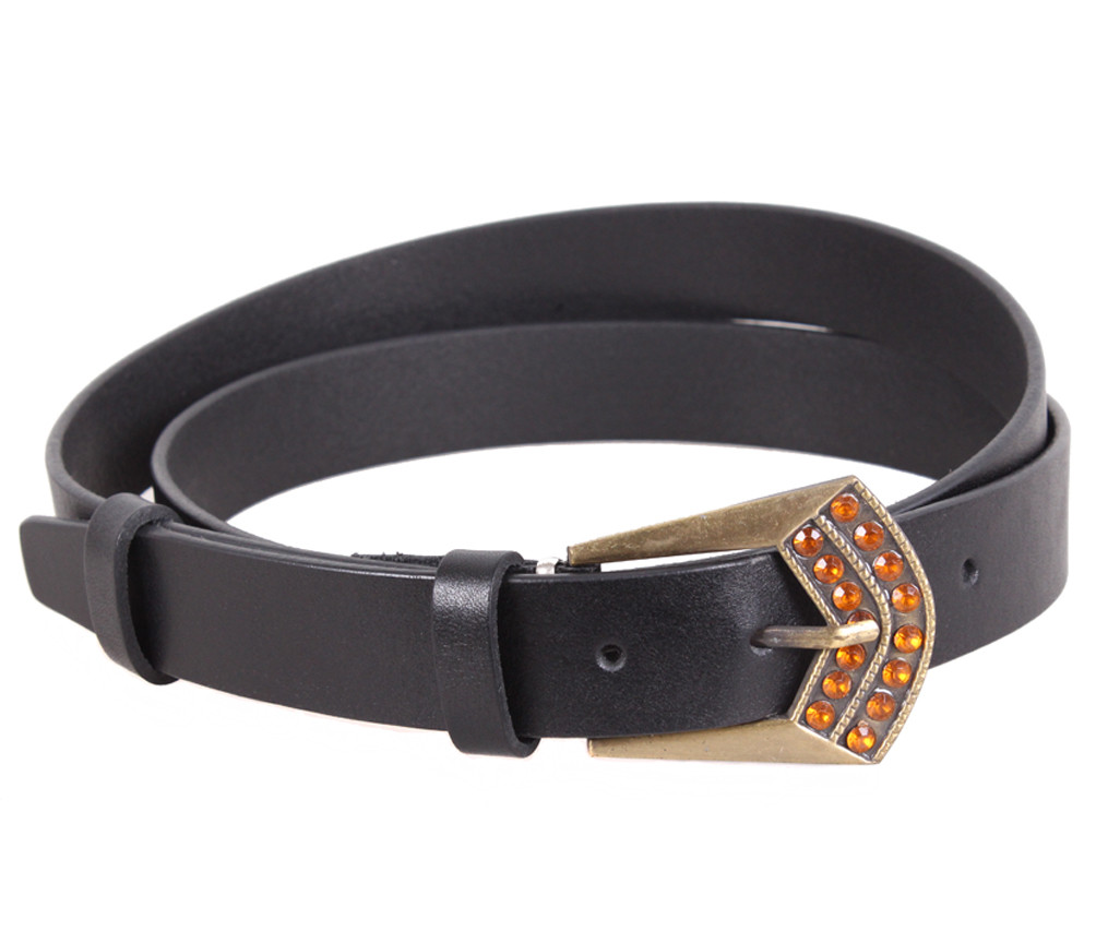 Жіночий ремінь з натуральної шкіри PRP2201-24 чорний, фото 1