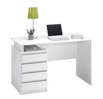 Столик письмовий для ноутбука ламінований білий (4 ящики), mebelime