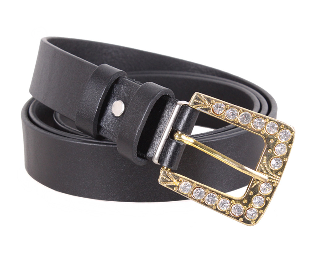 Жіночий ремінь з натуральної шкіри PRP2201-26 чорний, фото 1