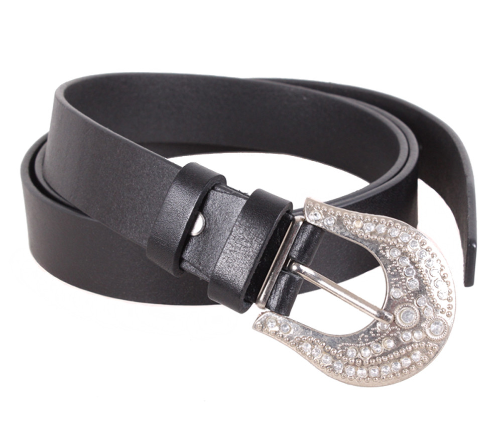 Жіночий ремінь з натуральної шкіри PRP2201-27 чорний, фото 1