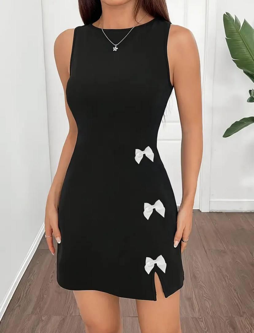 Міні сукня футболка з бантиками, фото 1