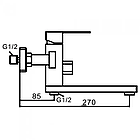 Месник для ванни з неіржавкої сталі SUS304 Frap F32802-6 квадратний чорний матовий, фото 6