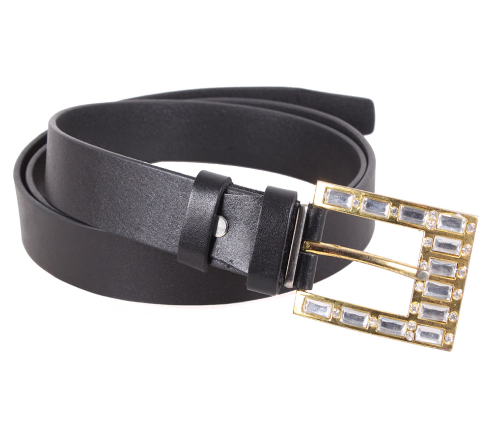 Жіночий ремінь з натуральної шкіри PRP2201-28 чорний, фото 1