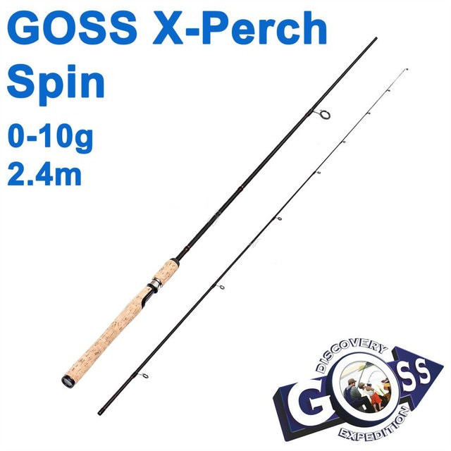 Спиннинговое удилище шт2 Goss X-Perch Spin A12-240 0-10g 2,4м - фото 2 - id-p478393926