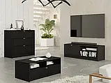 Меблі для вітальні Razimo II, чорний меланж/золотий, фото 2