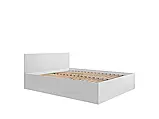 Ліжко з підіймальним механізмом Razimo 160, білий оксамит/золотий, фото 2