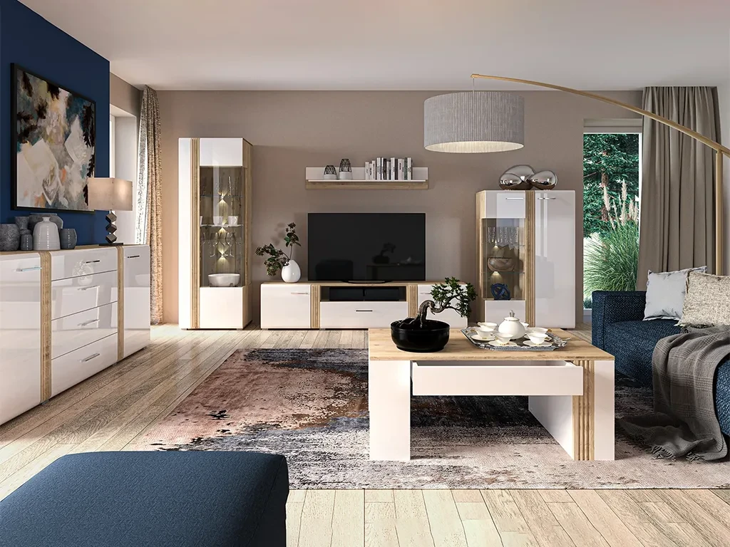 Вітальня Adagio (дуб Кастелло/білий глянець), фото 1