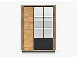 Тридверна шафа Urso 02 (дуб крафт золотий/чорний), фото 5
