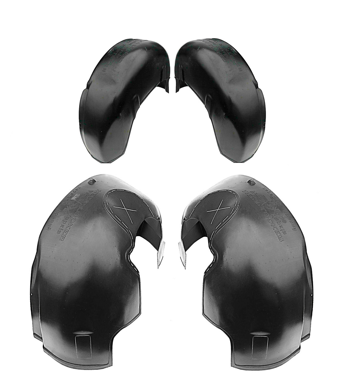 Комплект підкрилків (4 шт.) Peugeot Partner II / Пежо Партнер 2 (2008–2018), MG12.21/1