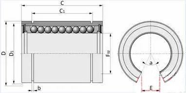 Лінійний підшипник LM 16 OP (LM16OP) BEL, фото 2