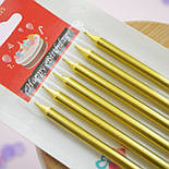 Свічки святкові золоті для торта, набір 6 шт., фото 2