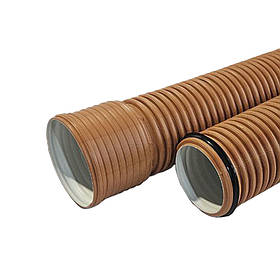 Труба SVK гофрована SN 8 з розтрубом  110*7,2 мм*2 000 {10/1}