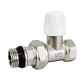 Кран рад. прямий низ 1/2"  з ущільн.рез. RL  {120}