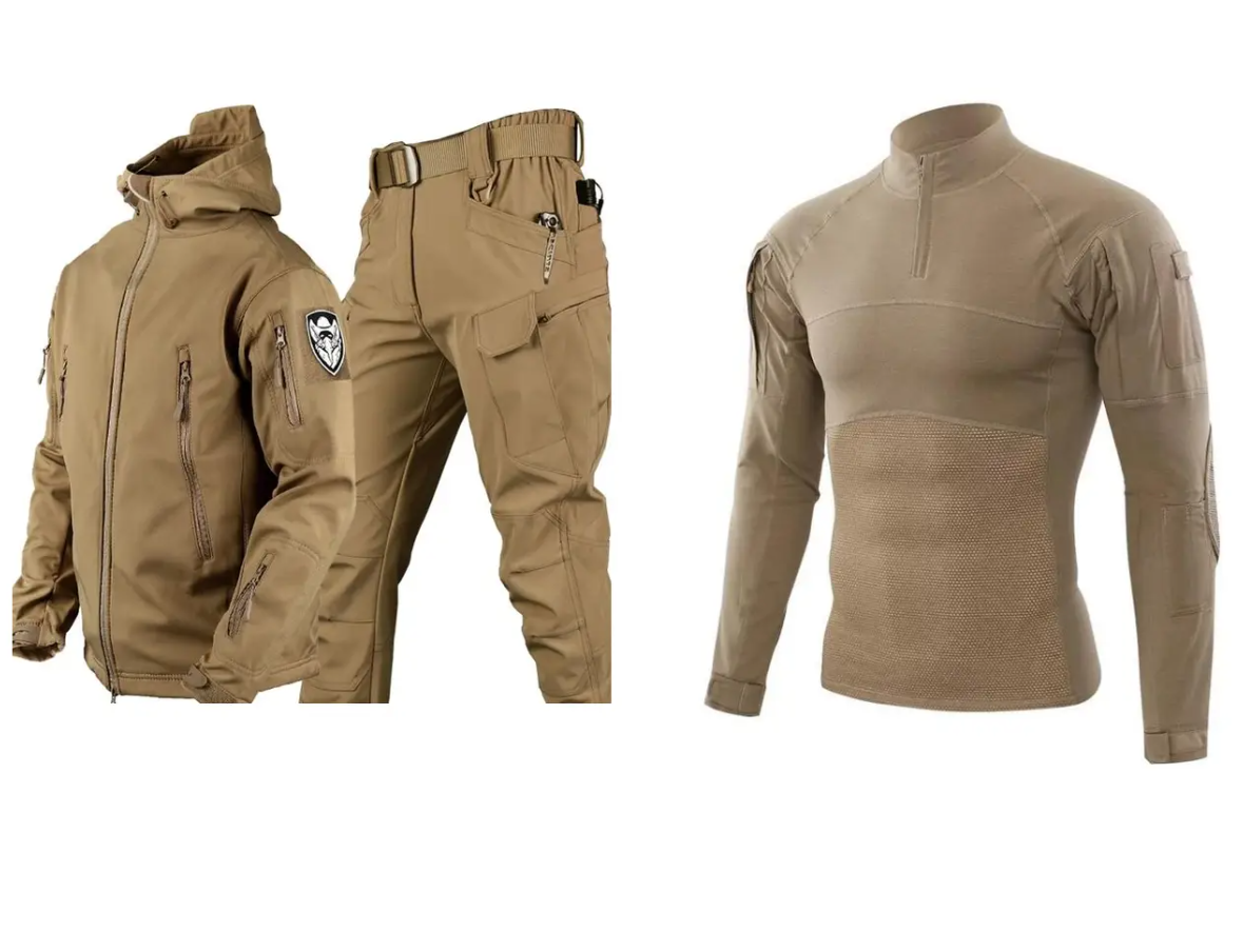 Утеплений костюм на флісі Soft Shell TACTICAL VANGUARD Койот з бойовою рубашкою розмір L - фото 1 - id-p2739486452