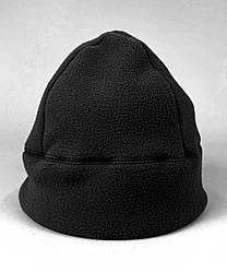 Шапка фліс без підвороту Чорна