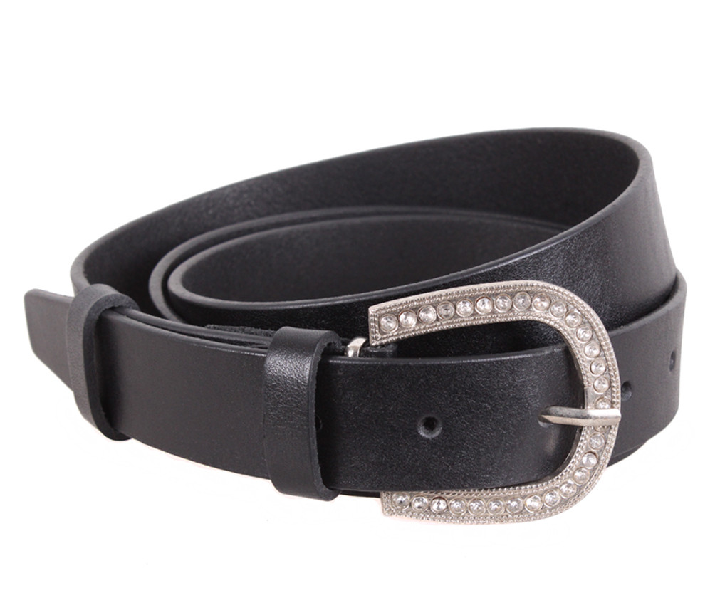 Жіночий ремінь з натуральної шкіри PRP2201-34 чорний, фото 1