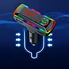 Модулятор у машину F12 з Bluetooth, Автомобільний FM-Модулятор 3в1 з Bluetooth RGB-підсвіткою і LED-екраном, фото 6