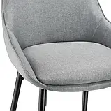 Барний стілець Siera, сіро-чорна тканина, комплект із 2 шт., фото 8