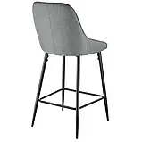 Барний стілець Siera, сіро-чорна тканина, комплект із 2 шт., фото 5