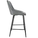 Барний стілець Siera, сіро-чорна тканина, комплект із 2 шт., фото 6