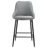 Барний стілець Siera, сіро-чорна тканина, комплект із 2 шт., фото 7