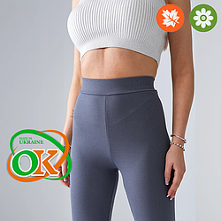 Сірі лосини в рубчик "Преміум'якість" тм "ОК" (М) Розміри: 44-46 (33073-2)