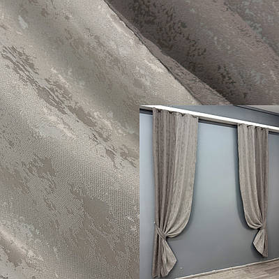 Комбіновані (2шт. 1х2,5м.) штори, льон. Колір коричневий з сірим. Код 014дк (1263-1373ш) 11-0275